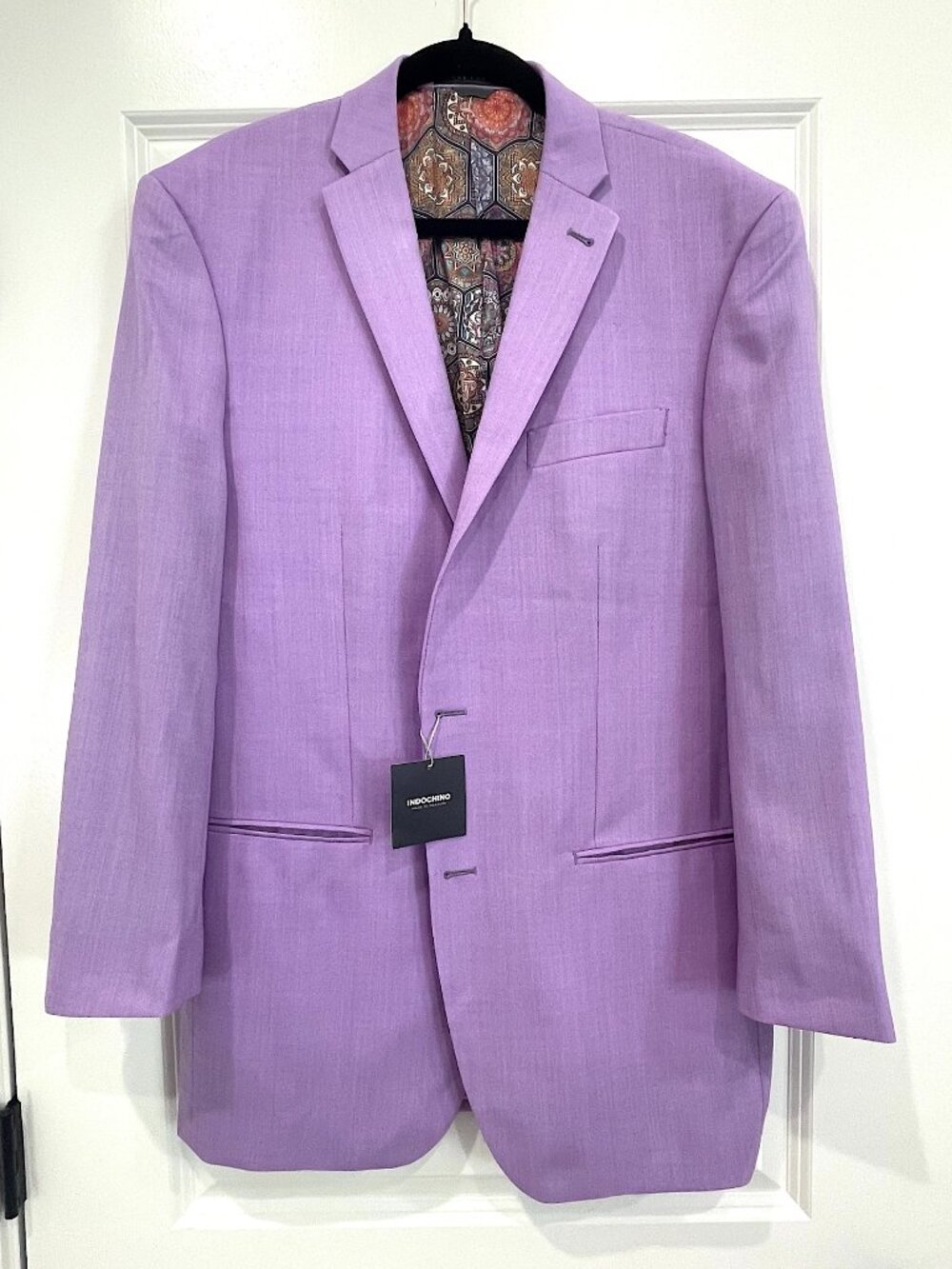 NWT Indochino Newbury Men's 40 Lavender Preppy Resort Glam Wool Blazer